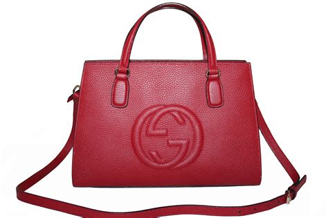 gucci soho large red leather|Gucci soho leather tote.